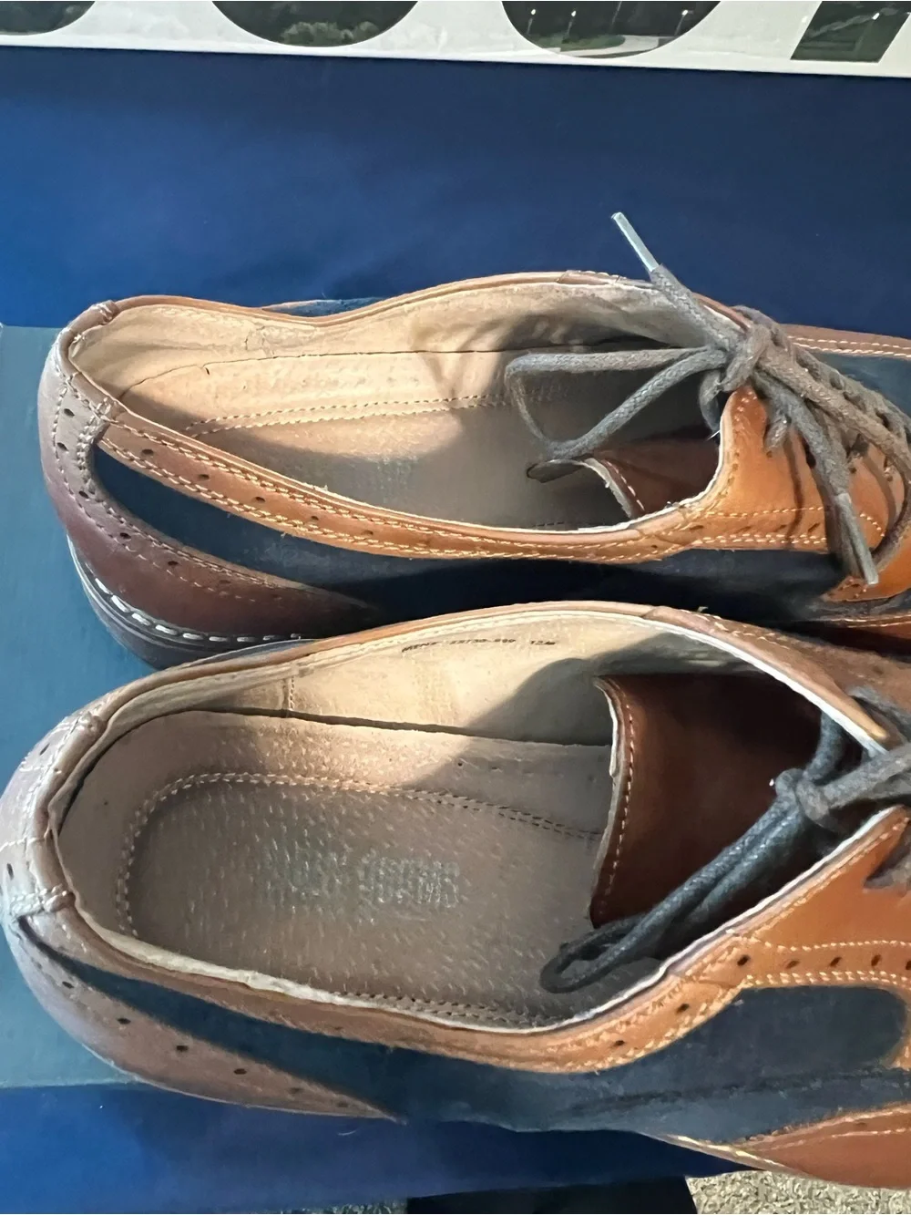 Stacy Adams Brown and Black Wingtip Derby Shoes